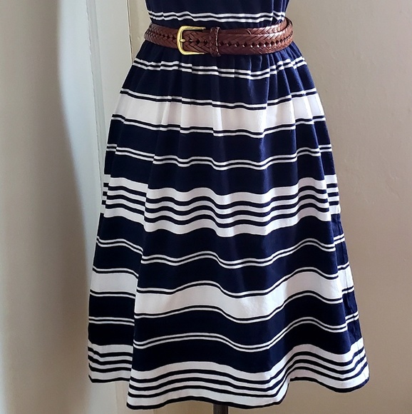 J. Crew Striped Fit and Flare Dress - Picture 3 of 8